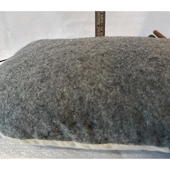 Wool Felted Stuffed Cow Decor Pillow Animal Rustic Country Farmhouse Primitive - Picture 7 of 7